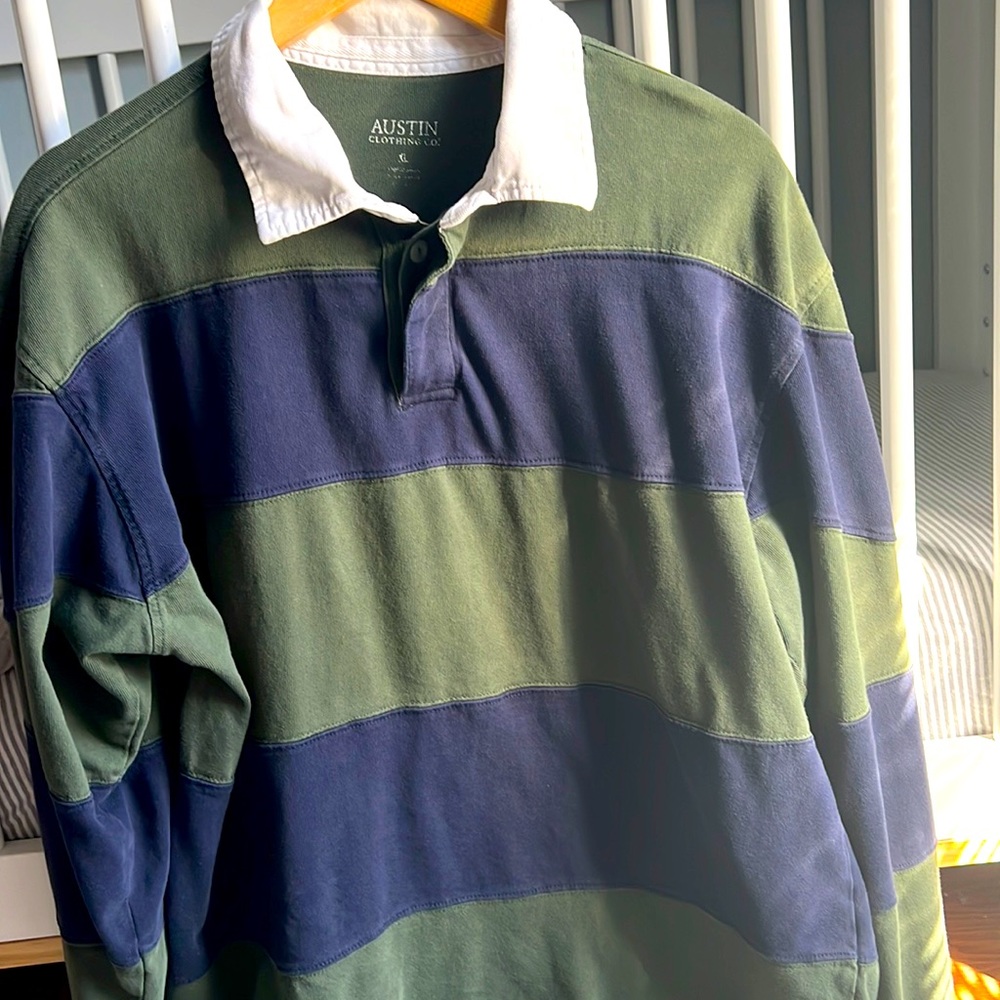 Thrifted Austin Rugby Style Long sleeve shirt